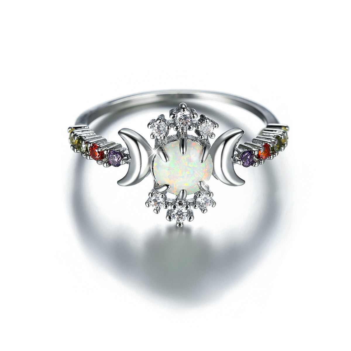 Wholesale Copper Inlay White Diamond Ring